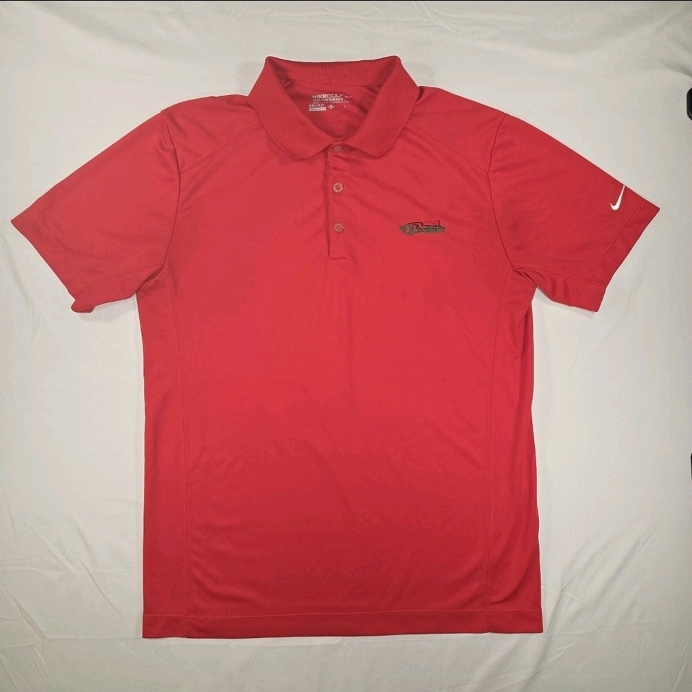 Nike Golf Tour Performance Dri Fit Men's Medium Red Golf Polo Shirt - The Quarry